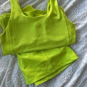 Reebok Lime Green Tank and Skirt Set